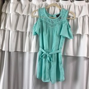Girls romper with pockets